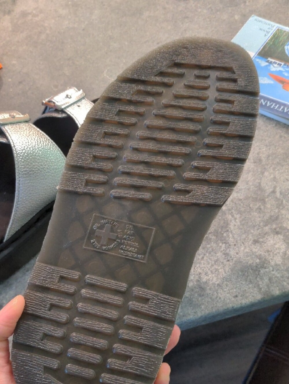 Dr. Martens Metallic Silver Double-Strap Josef Sandals - Picture 9 of 9